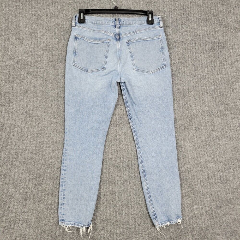 AGOLDE Willow Mid Rise Slim Crop Stretch Denim Blue Jeans Organic Cotton SIZE 30 - Picture 6 of 13
